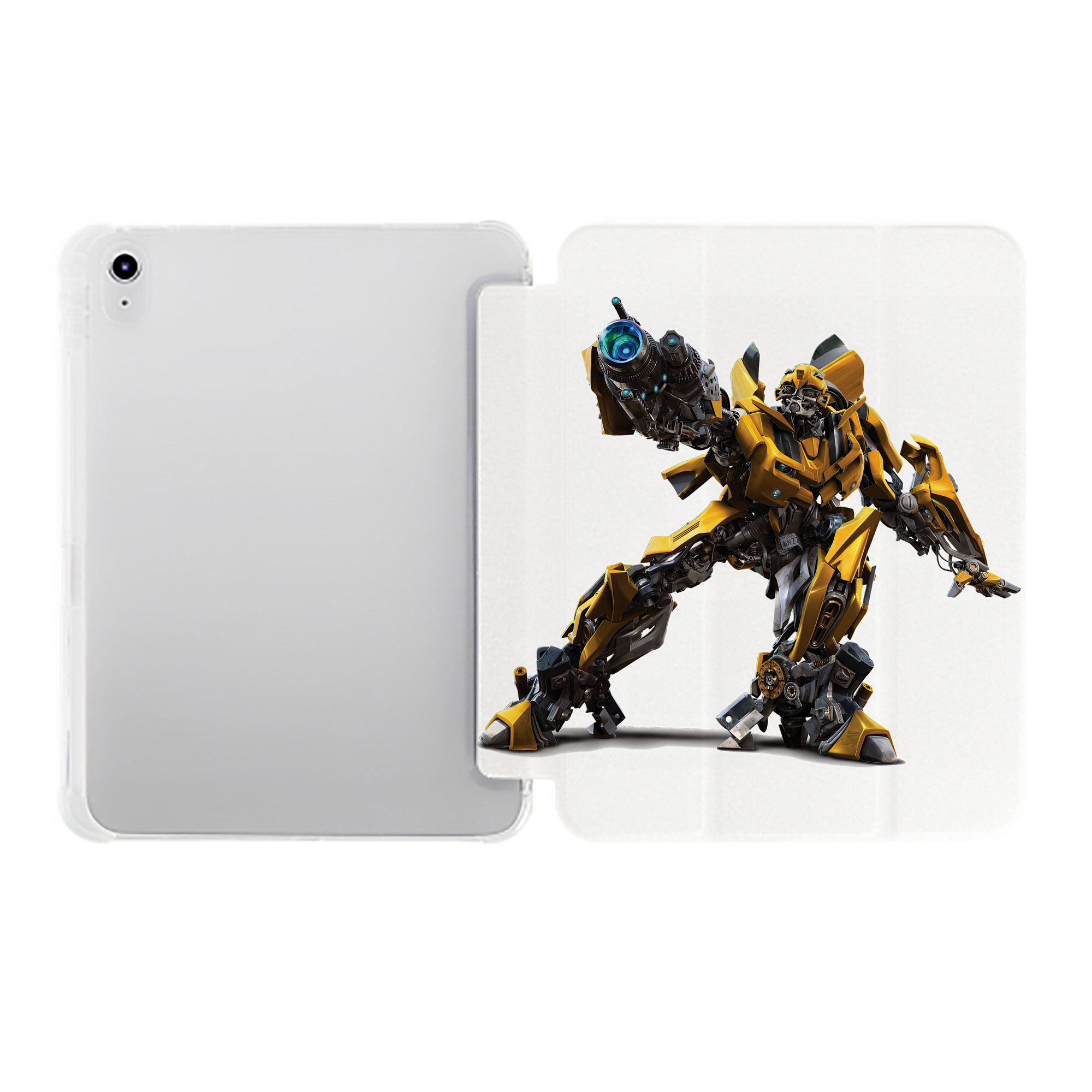 （画像用） Transformers トランスフォーマー IPad ケース ペン収納付き 三つ折りスタンド PUレザー×シリコン 対応機種9.5/10.5/10.9インチ